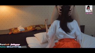 [ERINA1]Shrine maiden clothes asian college damsel creampied with no birth manage [2/2]