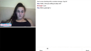 18 yo brunette showing her tits on chat