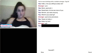 18 yo brunette showing her tits on chat