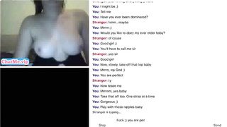 18 yo brunette showing her tits on chat