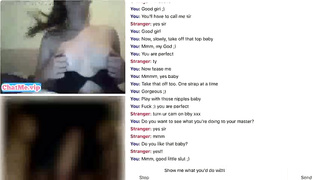 18 yo brunette showing her tits on chat