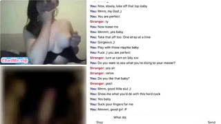 18 yo brunette showing her tits on chat