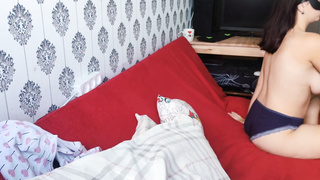 young college girls have bang-out on camera