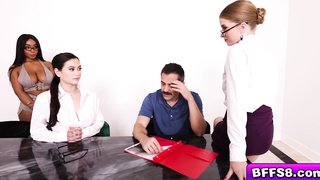 Lucky client gets fucked by these hot horny detectives