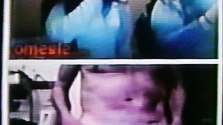 2 horny long black- haired College girls film my hot show (+ sound )