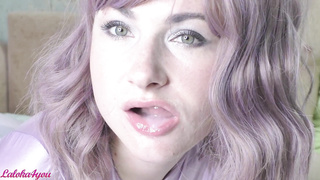 Pretty Gal Intensively Blow Pink Cigar and Guzzle Jism