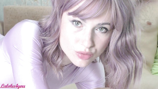 Pretty Gal Intensively Blow Pink Cigar and Guzzle Jism