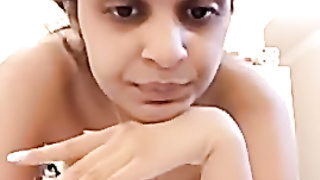 Steamy Indian Tamil Mind-Blowing Honey Showcase Her Cunny Have Fun With Fake Penis