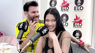 EloPodcast displaying him arse in a insatiable dialogue with Ambar Prada