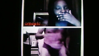 Horny Black College girl delighted by my hot show (+ sound )