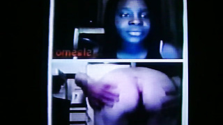 Horny Black College girl delighted by my hot show (+ sound )