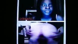 Horny Black College girl delighted by my hot show (+ sound )