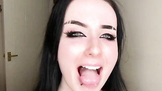 Gagging myself within an inch of my life on a ample black fake penis Pornography Vids - Tube8