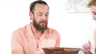 Trying out massage gel with sexy neighbor