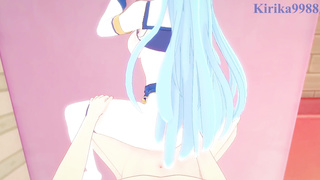 Aqua and I have strenuous fuck-fest in the guest room. - KonoSuba POINT OF VIEW Anime Porn