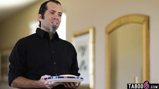 Breakfast in bed for his MILF stepmom