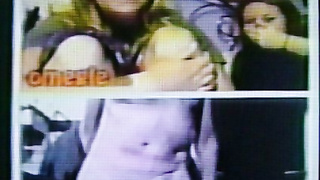 Horny Blonde has hot look. Friend hides her face (+ sound )