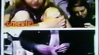 Horny Blonde has hot look. Friend hides her face (+ sound )