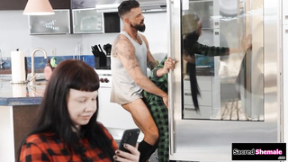 Trans Lola Morena barebacked by broinlaw