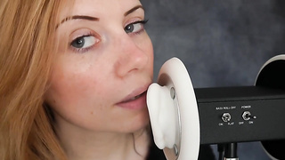 Crimson haired honey is inhaling and eating a faux ear and it sounds so plumbing great