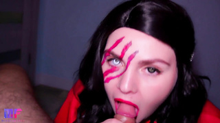 The sexiest Lil Crimson Railing Spandex Hood Miss Desire. Halloween 2022