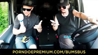 German dark haired with a adorable, plump booty, Paris boinked a stud in the back of a car