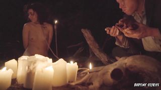 Insatiable dame is getting her daily portion of brutish drilling in the woods and lovin’ it