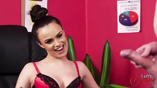 Saskia Jade was hired as a assistant, because she was fine at making dudes spunk