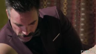 Ash-Blonde damsel got trussed up and screwed in front of the camera until she came