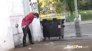 Wild and rude chicks are pissing outdoors, while a mischievous hidden cam is making torrid pics