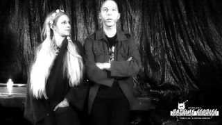 Ball-Gagged German blond is getting frigged and vibed from the back, and bellowing while nutting