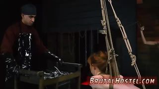 Crimson haired honey got bound up and throatfucked before she expert the most extraordinary climax ever