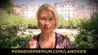 Blond cougar with a super-cute face is getting her cock-squeezing culo fuck-hole boned to an climax