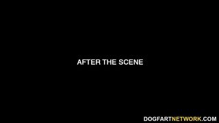 India Summer is getting on all fours on the floor dressed in dark-hued tights and blowing a rock firm man rod