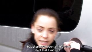 Demonstrating her honeypot to mates