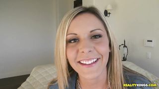 Nadia frolicking with her mouth-watering vag and getting it adorable and moist