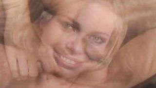 Blue witnessed ash-blonde teenager inhaling and gulping