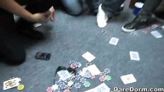 Poker game with new school girls