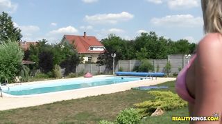 Pool fucky-fucky with European nymphs