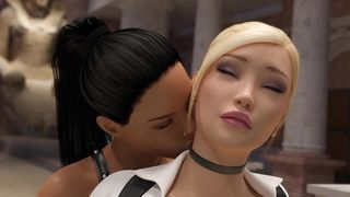 Uniformed 3D animation futa babes having sex in a museum