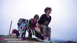 Jewish lady is having fuck-fest with her step- sonny and impatiently deepthroating his rock rock hard schlong