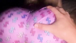 A young insta blogger takes a lollipop in her gullet after a beaver. iPhone recording