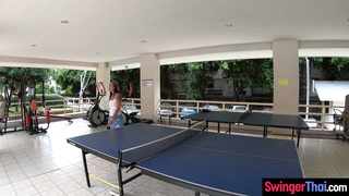 Ping Pong before wild sex in the shower