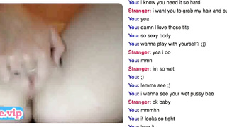 Blonde with small nipples masturbate