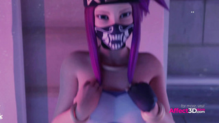 Hot babes having anal sex in a lewd 3d animation by The Count