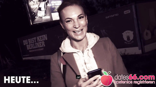 Flawless PENETRATE with Kessie Timid behind billboard in the city! Dates66