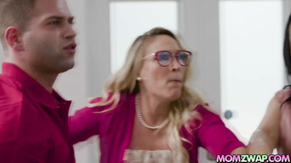 Milf's discipline their stepsons by sitting on their faces with asses!