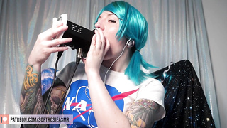 SFW ASMR - Trippy Ear Slurping - Non-Bare Earth Chan Costume Play - Binaural Layered NO CHATTING Ear Slurping
