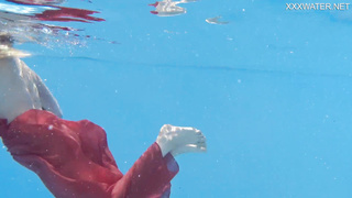 Finlands hottest Mimi Cica underwater naked swimming