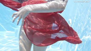 Finlands hottest Mimi Cica underwater naked swimming